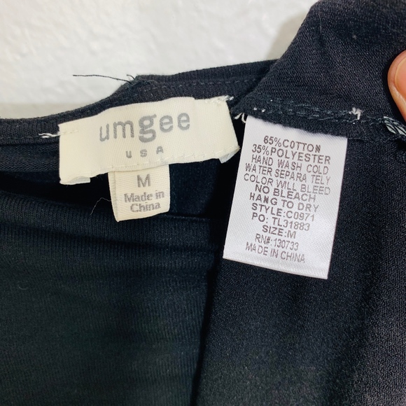 Umgee Off the Shoulder Bell Sleeve Dress Gray M - Picture 6 of 7